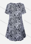 Wholesale Women's Casual Scoop Neck Floral Print Tunic - Liuhuamall
