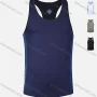 Wholesale Men's 180g Quick Dry Comfy Workout Racerback Contrast Neck Trim Athletic Colorblock Letters Tank Top 2332# preview