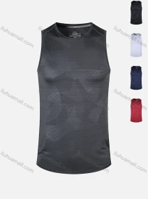 Wholesale Men's 180g Dry Fit Running Workout Sleeveless Athletic Training Tank Top 3302#, LIUHUA CLOTHING WHOLESALE