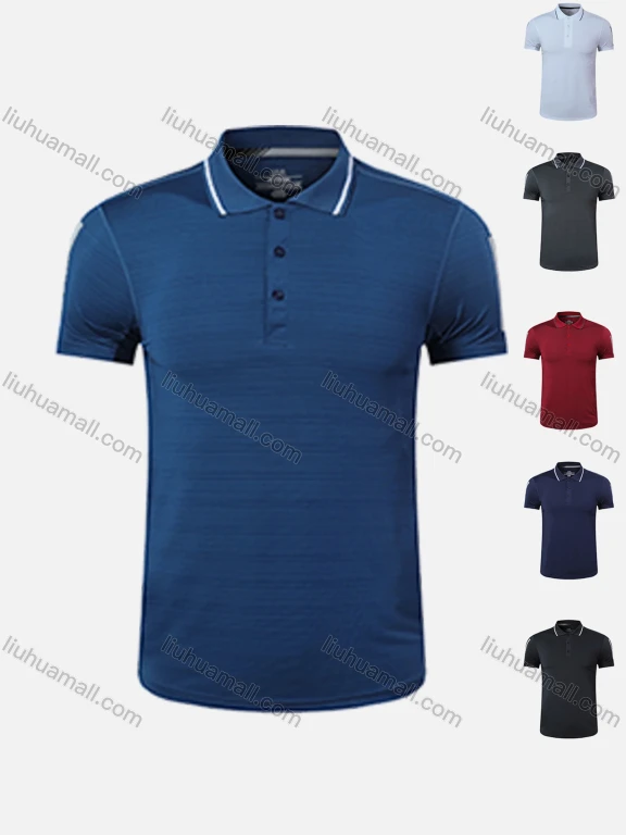 Wholesale Men's Casual Plain Quick Dry Comfy Workout Athletic Polo Shirt 905#