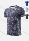 Wholesale Men's Quick Dry Comfy Workout Round Neck Allover Print Athletic T-Shirt 2696# - Liuhuamall