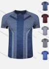 Wholesale Men's 180g Quick Dry Comfy Workout Allover Print Athletic T-Shirt 8806# - Liuhuamall
