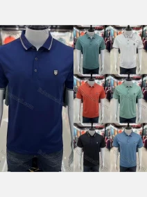 Wholesale Men's Casual Plain Label Short Sleeve Polo Shirt, LIUHUA CLOTHING WHOLESALE