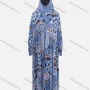 Wholesale Women's Islamic Modest Allover Vintage Print Maxi Prayer Abaya Dress With Hijab 2 Pieces Set preview