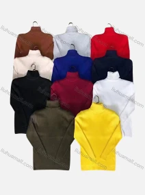 Wholesale Men's Casual Plain Turtleneck Long Sleeve Sweater, LIUHUA CLOTHING WHOLESALE