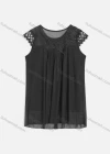 Wholesale Women's Casual Rhinestone Decor Embroidery Lace Appliques Cut Out Tank Top - Liuhuamall