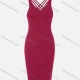 Wholesale Women's Sexy Sleeveless Back Cross Straps Plain Bodycon Dress 43# Clothing Wholesale Market Liuhua