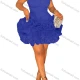 Wholesale Women's Off-Shoulder Dress with Ruffled Details and Elegant Strap Short Cocktail Dress 1# Clothing Wholesale Market Liuhua