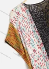 Wholesale Women's Splicing Rib Knit Round Neck Short Sleeve Drop Shoulder Knit Top - Liuhuamall