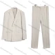 Wholesale Men's Formal Business Doubel Breasted Plain 2 Piece Suit Set 903-49# Khaki Clothing Wholesale Market Liuhua
