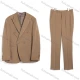 Wholesale Men's Formal Business Doubel Breasted Plain 2 Piece Suit Set 907-5# Camel Clothing Wholesale Market Liuhua