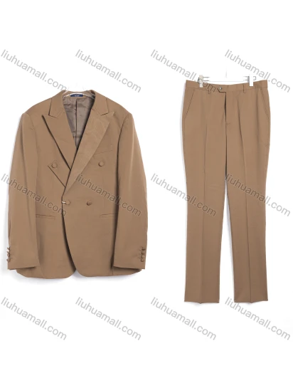 Wholesale Men's Formal Business Doubel Breasted Plain 2 Piece Suit Set 907-5#