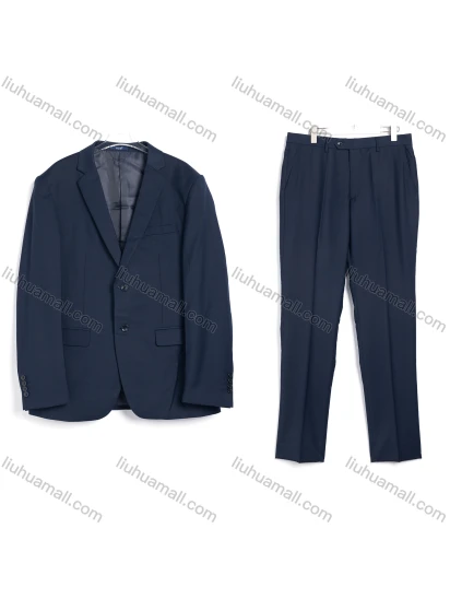 Wholesale Men's Formal Business Single Breasted Plain 2 Piece Suit Set 2168-2#