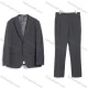 Wholesale Men's Formal Business Single Breasted Striped 2 Piece Suit Set 41479-CRAY Dim Gray Clothing Wholesale Market Liuhua