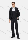 Wholesale Men's Formal Lapel Striped Pockets Blazer & Vest & Pant 3 Pieces Suit Sets - Liuhuamall