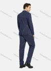 Wholesale Men's Fashion Single Breasted Lapel Striped Pockets Blazer & Pants 2 Piece Suit Sets - Liuhuamall