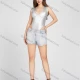 Wholesale Women's Sexy Plain Crisscross Back Sleeveless Slim Fit Bodysuits X24130# Silver Guangzhou Clothing Wholesale Market & Suppliers -LIUHUAMALL