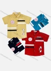 Wholesale Boy's Casual Striped Label Short Sleeve Shirt - Liuhuamall