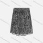 Wholesale Woman's Casual Drawstring Pin Dot Pleated Elastic Waist Short Skirt preview