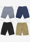 Wholesale Men's Casual Plain Multiple Pockets Cargo Shorts - Liuhuamall
