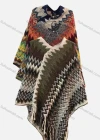 Wholesale Women's Casual Bat Sleeve Scarf Hem Wave Cape - Liuhuamall