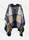 Wholesale Women's Casual Bat Sleeve Plaid Print Cape - Liuhuamall