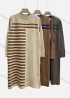 Wholesale Women's Casual Crew Neck Long Sleeve Striped Dress - Liuhuamall