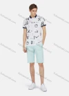 Wholesale Men's Casual Short Sleeve Letter Print Button Front Polo Shirts - Liuhuamall