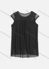 Wholesale Women's Casual Rhinestone Decor Embroidery Lace Appliques Cut Out Tank Top - Liuhuamall