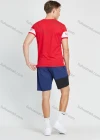 Wholesale Men's Casual Short Sleeve Colorblock Letter Print Round Neck T Shirt - Liuhuamall