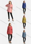 Wholesale Women's Casual Shirt Collar Long Sleeve Fake Pocket Button Front Leopard Print Tunic - Liuhuamall