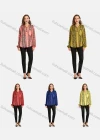 Wholesale Women's Casual Shirt Collar Long Sleeve Fake Pocket Button Front Snakeskin Print Sequin Tunic - Liuhuamall