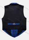 Wholesale Men's Vintage Lapel Embroidered Single Breasted Silky Waistcoat - Liuhuamall