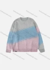 Wholesale Men's Gradient Colorblock Round Neck Ribbed Cuff Comfy Pullover Sweater - Liuhuamall