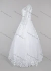 Wholesale Women's Glamorous Sequin Scoop Neck Beaded Applique Embroidery Corset Bodice Classic Tulle Wedding Dress - Liuhuamall