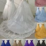 Wholesale Women's Glamorous Off Shoulder Sequin Lace Up Back Appliques Floor Length Wedding Dress 2058-1# preview