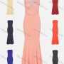 Wholesale Women's Elegant Crew Neck Sleeveless Beaded Lace Mermaid Evening Dress 3013# preview
