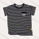 Wholesale Kids Casual Crew Neck Short Sleeve Striped Print Patch Pocket T-shirt MB21BTX466# Black Clothing Wholesale Market Liuhua