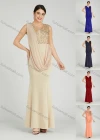 Wholesale Women's Elegant Sleeveless Sequin Mermaid Evening Dress 6071# - Liuhuamall