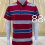 Wholesale Men's Casual Short Sleeve Embroidered Label Multi-striped Polo Shirts preview