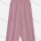 Wholesale Woman's Casual Loose Elastic Waist Plain Wide Leg Pant 64# Clothing Wholesale Market Liuhua