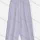 Wholesale Woman's Casual Loose Elastic Waist Plain Wide Leg Pant 102# Clothing Wholesale Market Liuhua