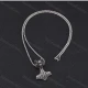 Wholesale Fashion Stainless Steel Adjustable Pendant Necklace SP0048# Silver Clothing Wholesale Market Liuhua