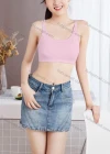 Wholesale Women's Plain Cartoon Graphics Double Straps Bra - Liuhuamall