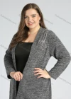 Wholesale Women's Plus Size Elegant Open Front Long Sleeve Floral Embroidery Knit Cardigan - Liuhuamall