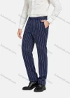 Wholesale Men's Fashion Single Breasted Lapel Striped Pockets Blazer & Pants 2 Piece Suit Sets - Liuhuamall