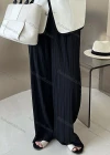 Wholesale Women's Casual Plain Pleated Wide Leg pants - Liuhuamall