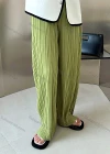 Wholesale Women's Casual Plain Pleated Wide Leg pants - Liuhuamall