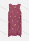 Wholesale Woman's Casual Round Neck Sleeveless Embroidered Floral Print Tank Dress - Liuhuamall