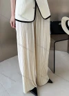 Wholesale Women's Casual Plain Pleated Wide Leg pants - Liuhuamall